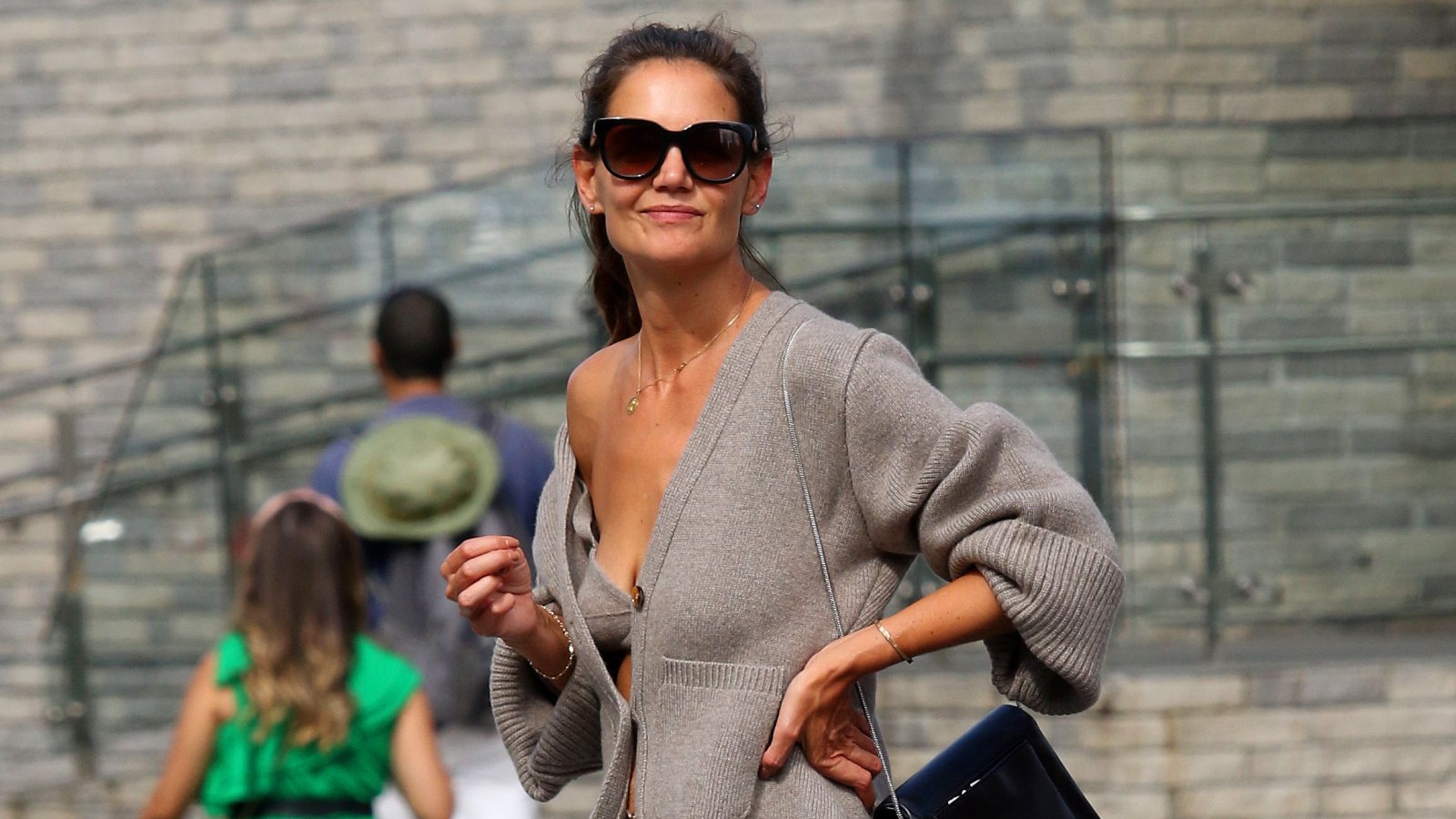 Katie Holmes Reveals How Her Viral Cashmere Bra Moment Happened