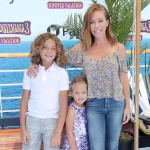 Kendra Wilkinson and Children Hank Baskett Jnr and Alijah Baskett
