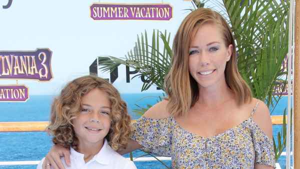 Kendra Wilkinson and Children Hank Baskett Jnr and Alijah Baskett