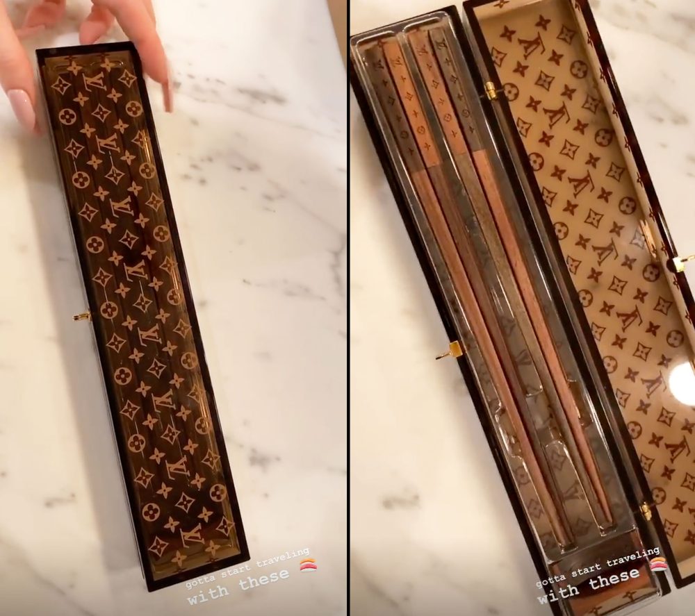 Kylie Jenner Shows Off New Louis Vuitton Chopsticks