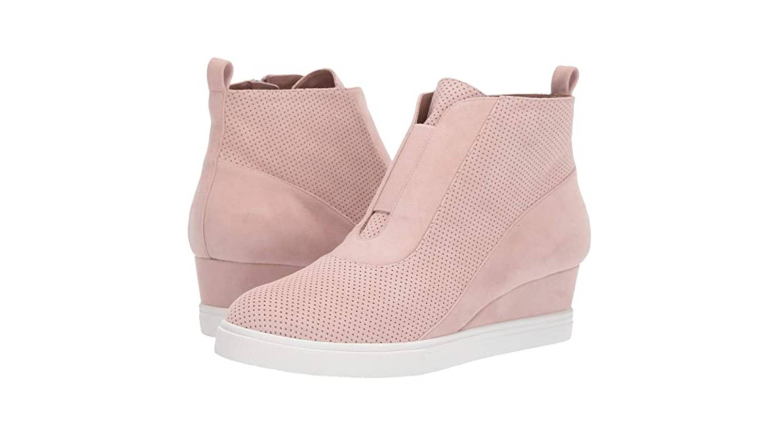 LINEA Paolo Anna Wedge Sneaker (Blush Perf Suede)