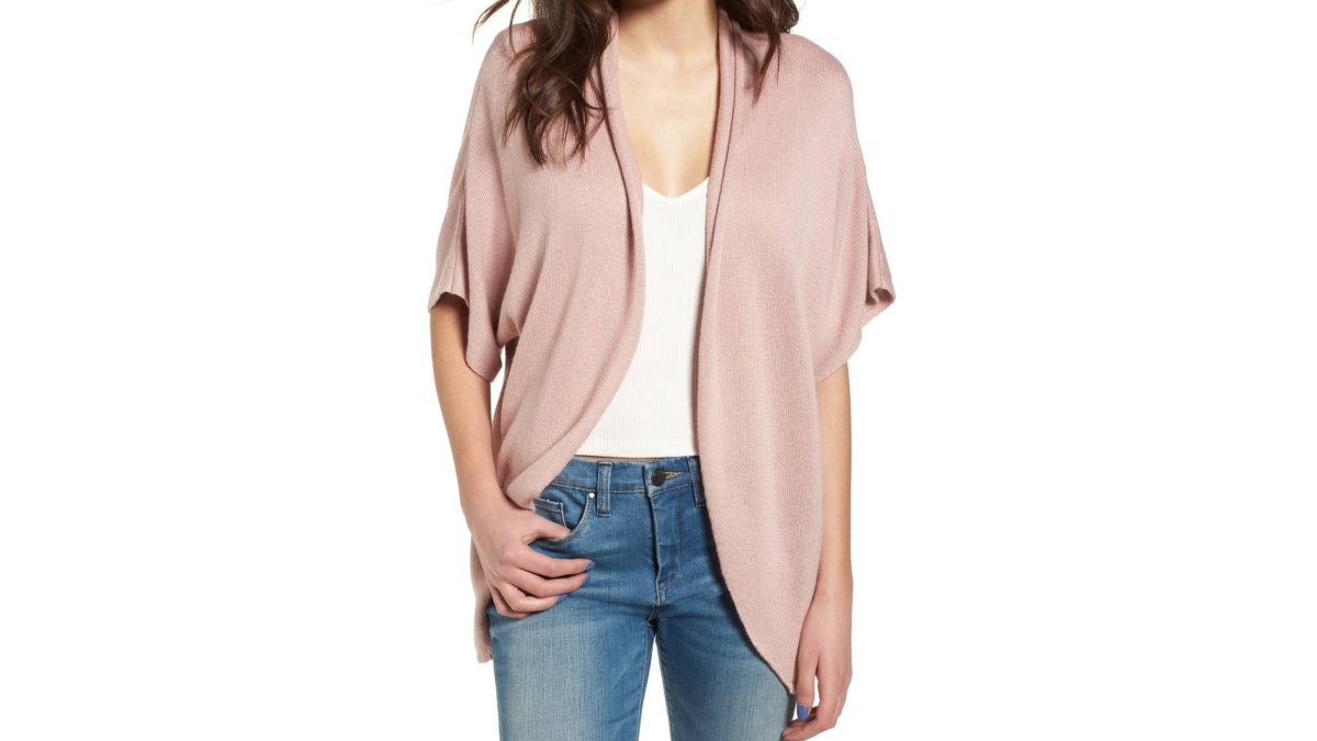 Leith Dolman Sleeve Cardigan (Pink Adobe)