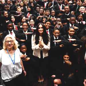 Meghan Markle Makes Surprise Solo Appearance at London High School for International Women's Day