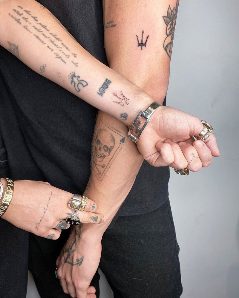 Miley Cyrus and Cody Simpson Get Matching Trident Tattoos