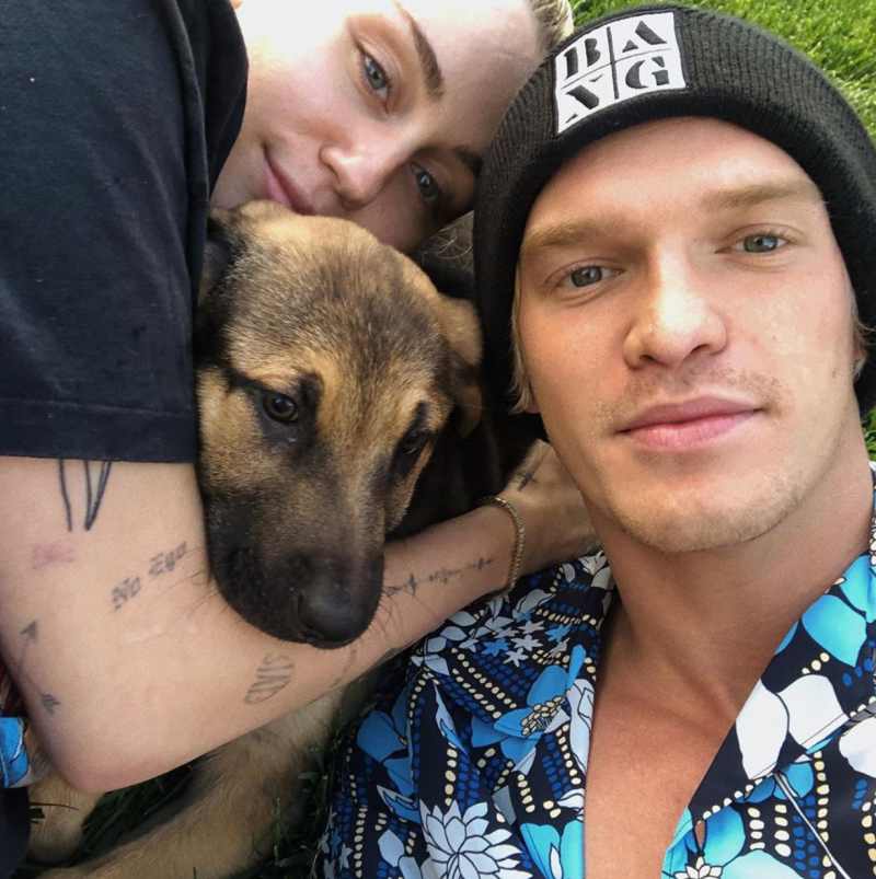 Miley Cyrus and Cody Simpson Introduce Fans to New Pup
