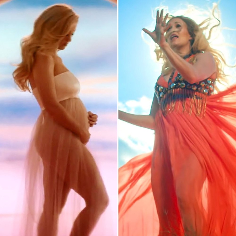 Pregnant Celebrities Showing Baby Bumps Music Videos