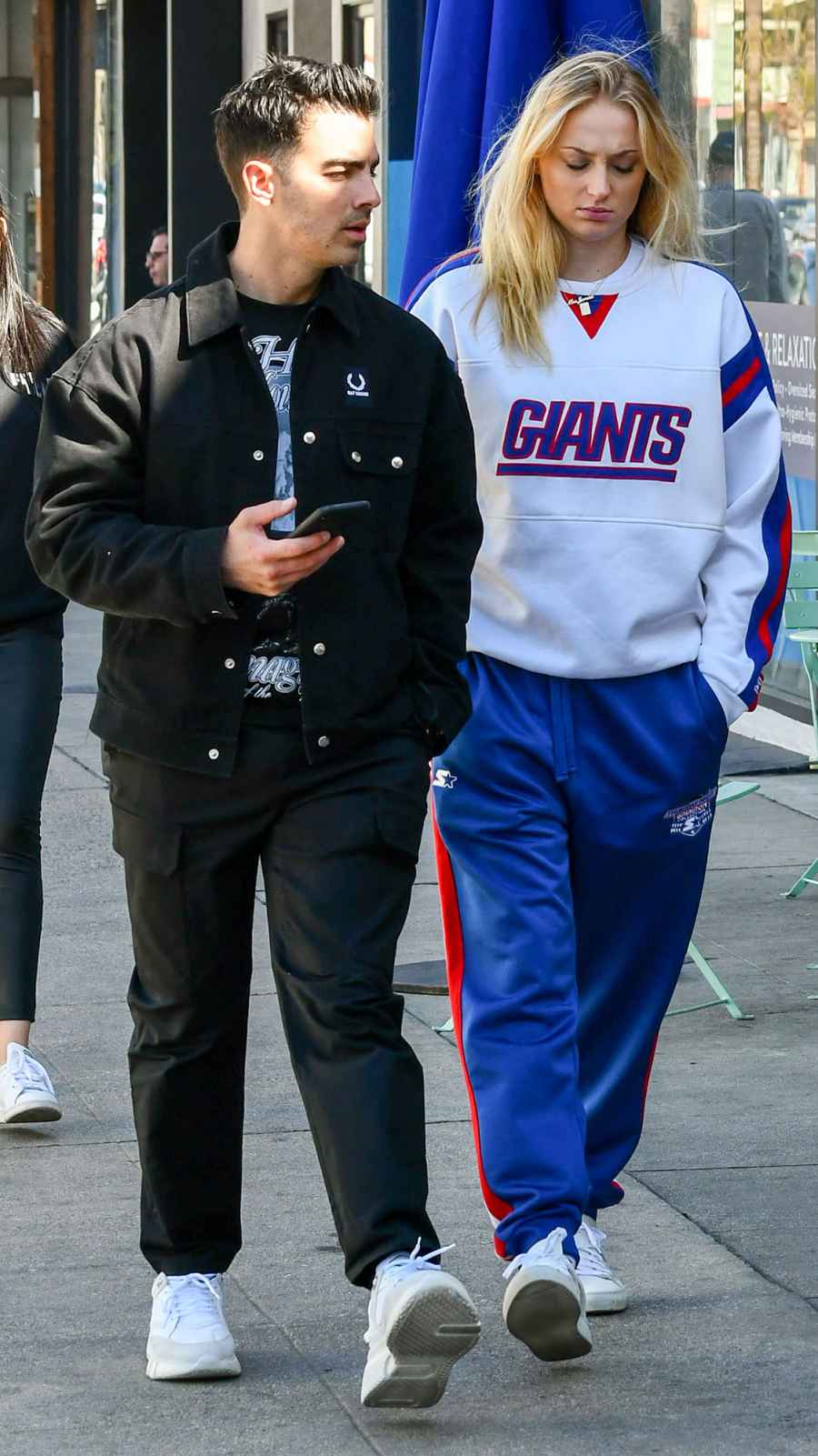 Pregnant Sophie Turner and Joe Jonas Shop at Kids Store New York Giants Sweater