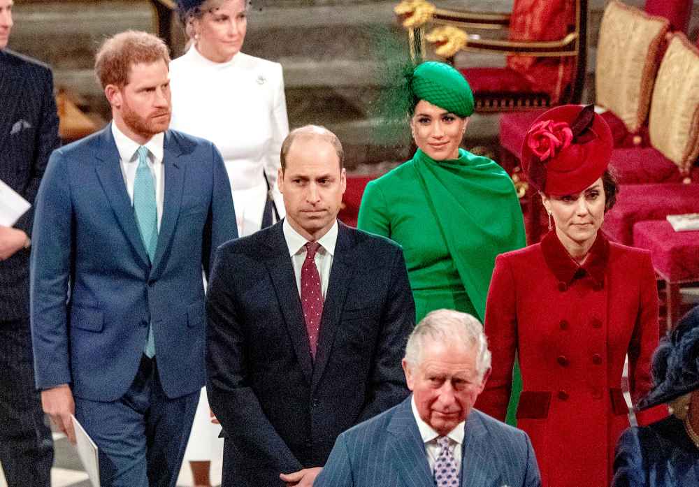 Prince William and Duchess Kate Seemingly Ignore Prince Harry and Meghan Markle at Commonwealth Service 2