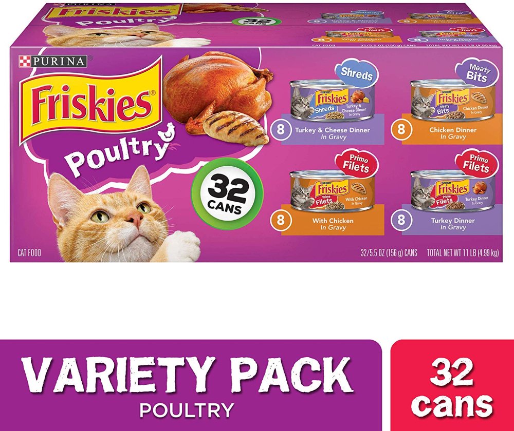 Purina Friskies Canned Wet Cat Food 32 Count Variety Packs