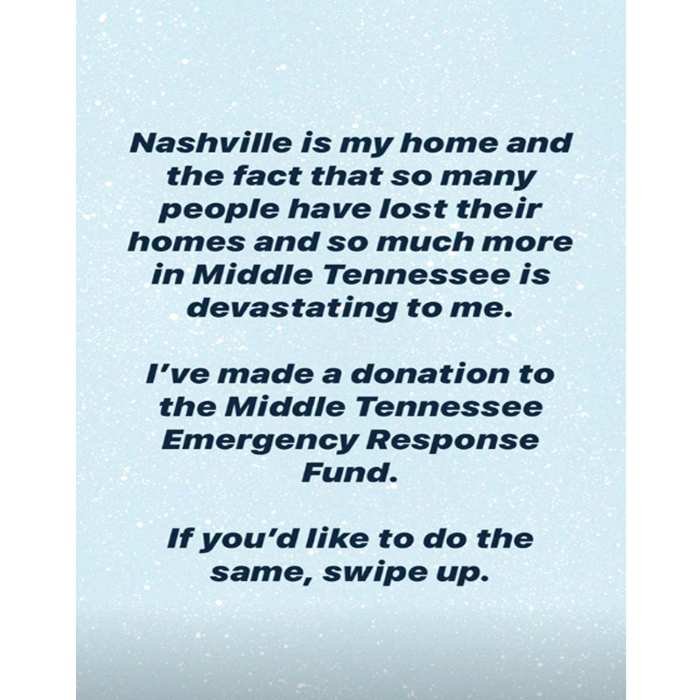 Taylor Swift Donates $1 Million to Help Fund Tennessee Tornado Relief