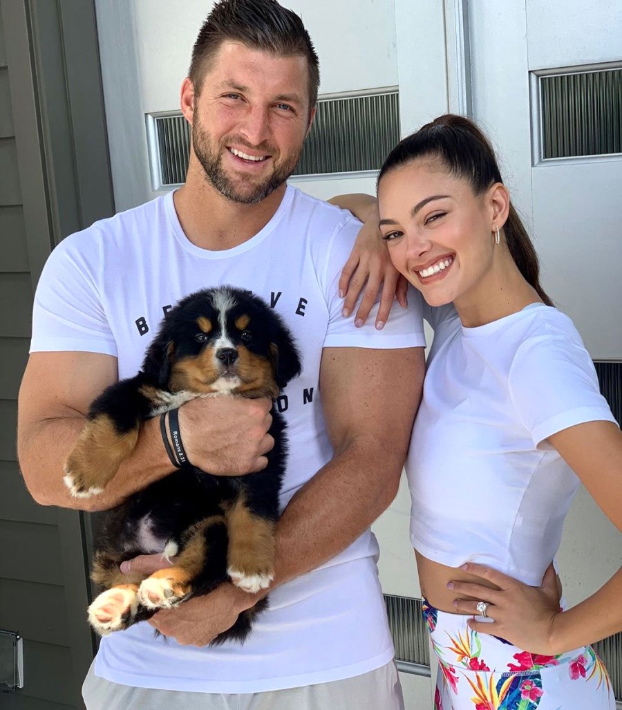 Chunk Tim Tebow and Demi-Leigh Nel-Peters Welcome Three New Puppies