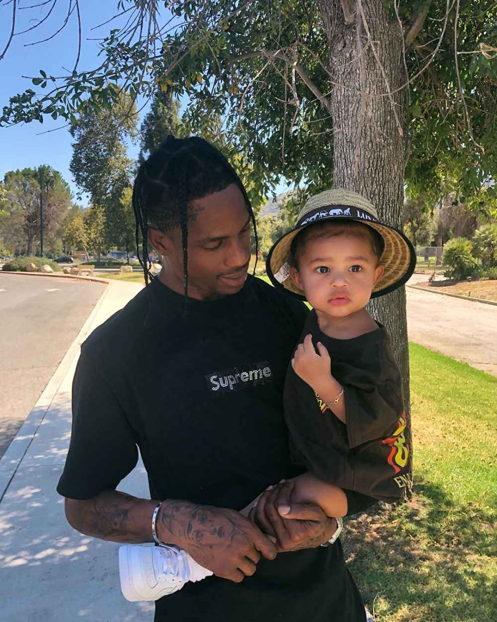 Travis Scott Plays Basketball With His Daughter Stormi
