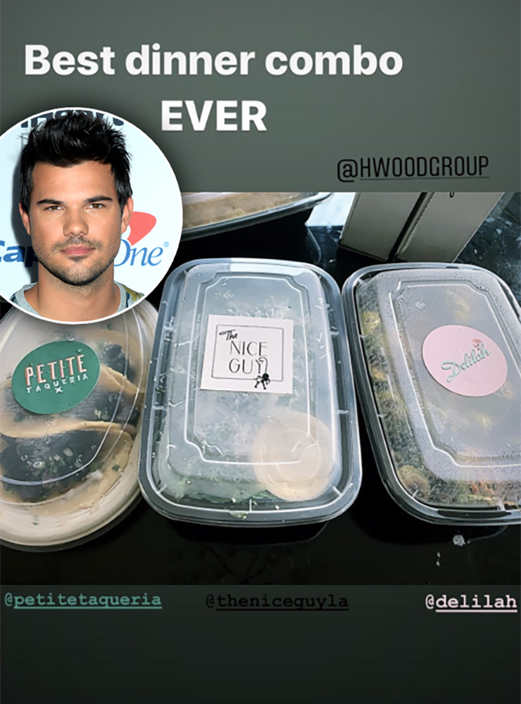 Taylor Lautner Stars Who Love Food Delivery Apps