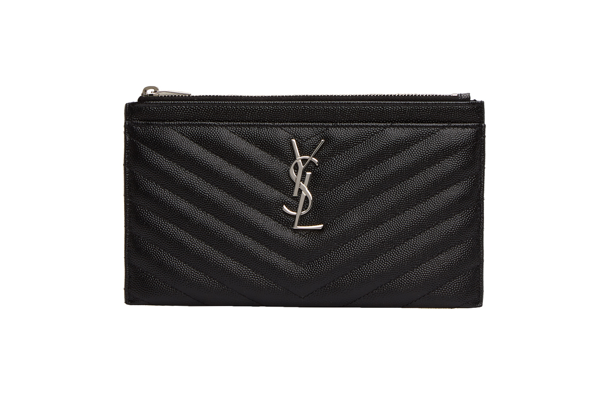 Saint Laurent Black Monogram Bill Pouch