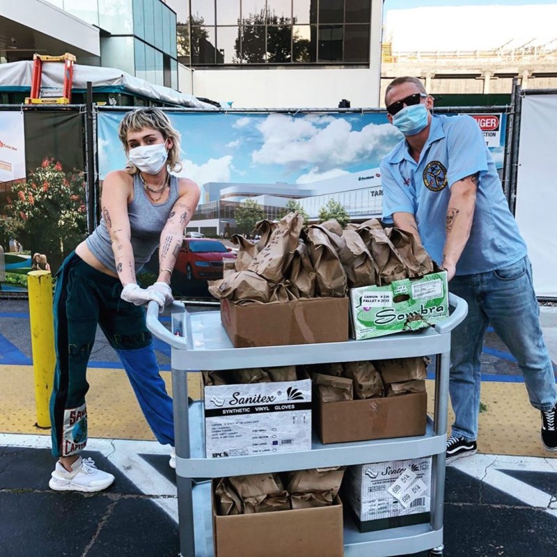Miley Cyrus and Boyfriend Cody Simpson Drop Off 120 Taco Meals to Healthcare Workers Amid Coronavirus Pandemic
