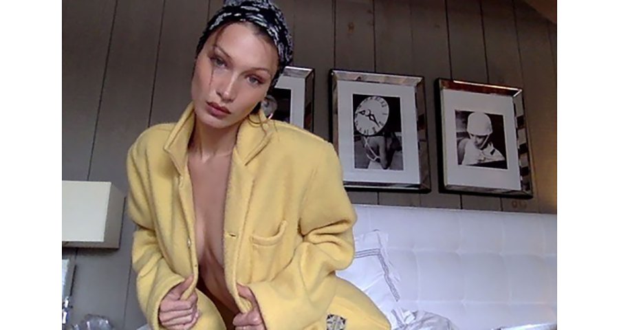 Bella Hadid Poses Topless and Fresh-Faced in a Series of Pics