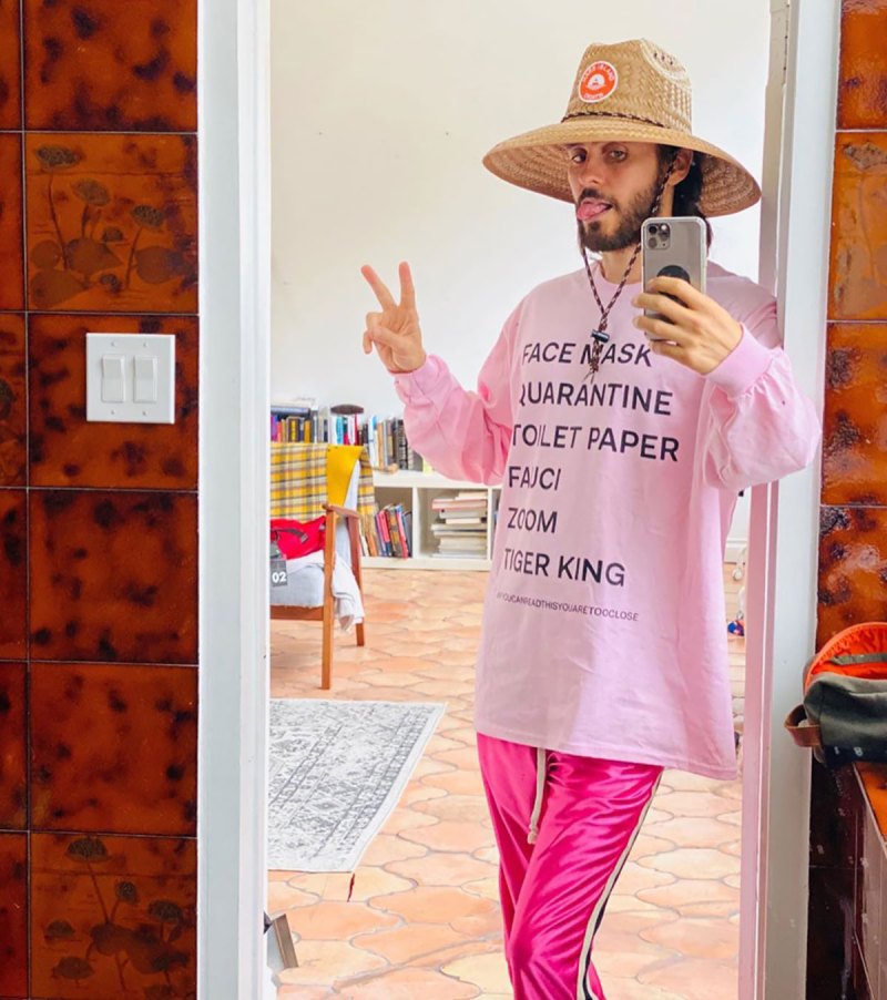 Jared Leto Rocks His Own Quarantine-Approved Clothing That Gives Back
