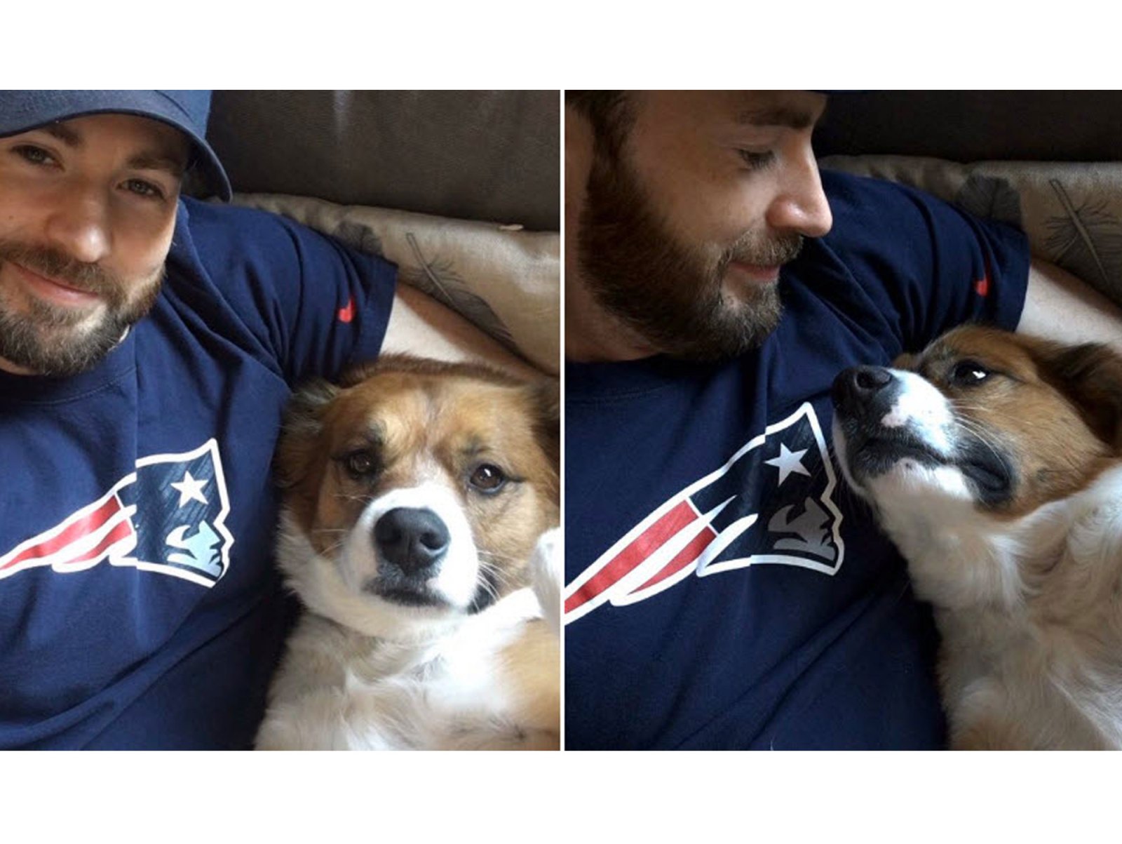 Chris Evans and His Dog