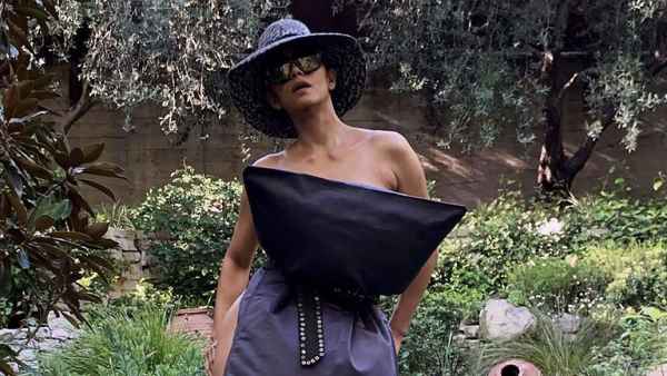 Halle Berry Looks Red Carpet-Ready With Pillow as a Minidress