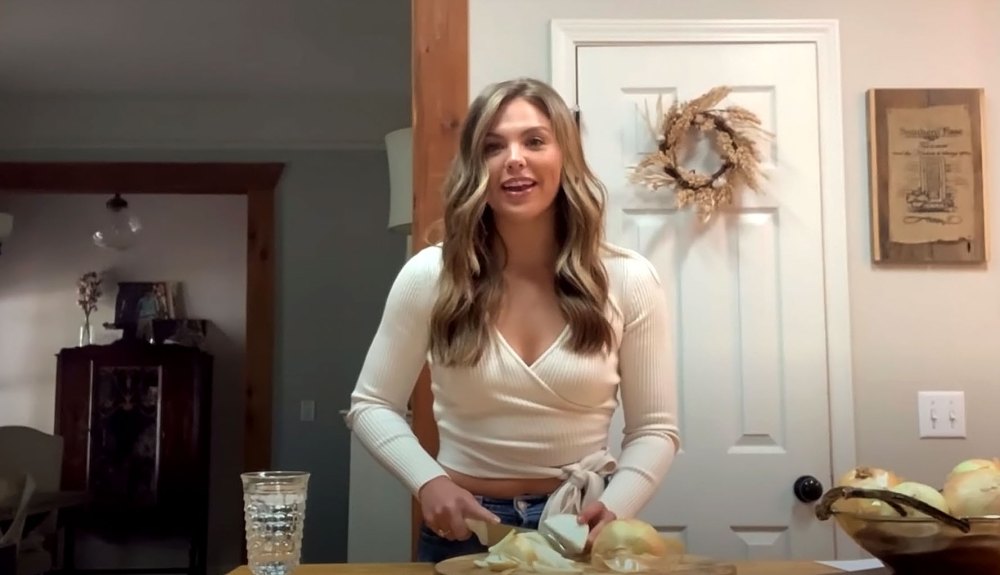 Hannah Brown Addresses Engagement Rumors While Chopping Onions