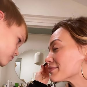 Hilary Duff Lets Son Luca Do Her Makeup: 'It's Unique'