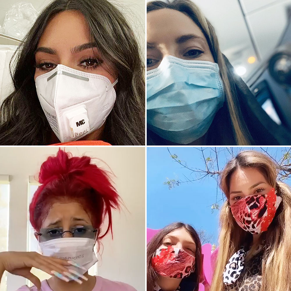 Kim Kardashian, Hudson, Stars Wear Masks Coronavirus