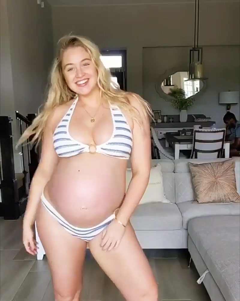 Iskra Lawrence 9 Months Pregnant and Unretouched Models 5 Different Swim Looks