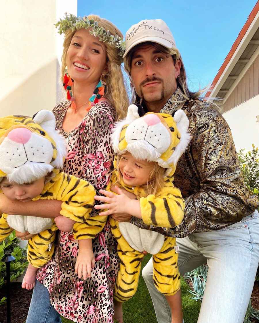 Jade Roper and Tanner Tolbert Dress Up With Kids in Tiger King costumes