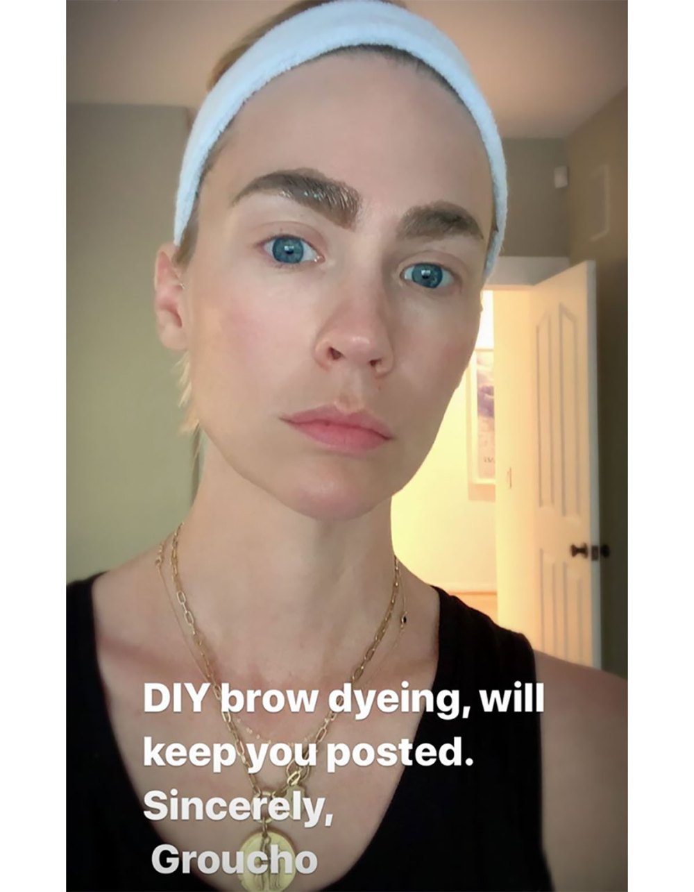 January Jones Gives Herself At-Home Brow Tint: &lsquo;They Are a Tad Too Dark&rsquo;