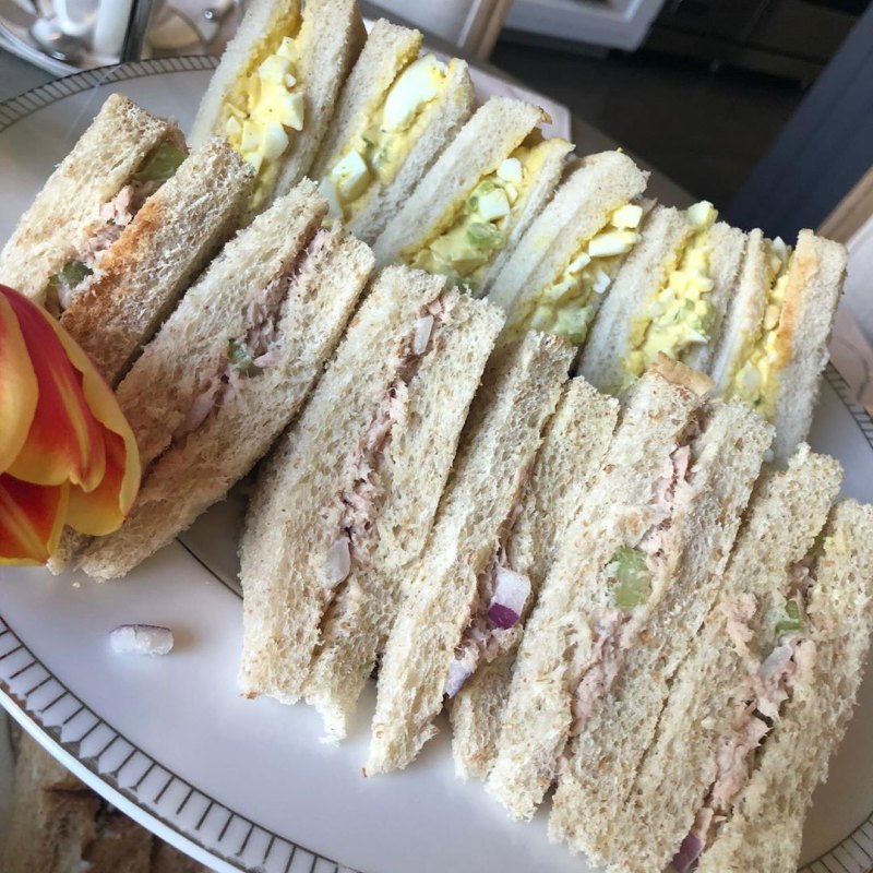 Jason Priestley and Naomi Lowde-Priestley Invite Prince Harry and Meghan Over For Tea Finger Sandwich Tuna Egg