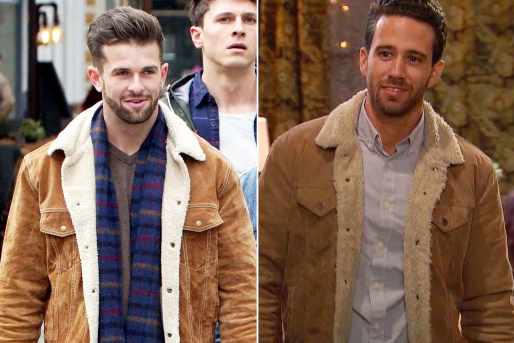 Jed Wyatt on The Bachelorette and Trevor on Listen To Your Heart Wearing the Same Coat