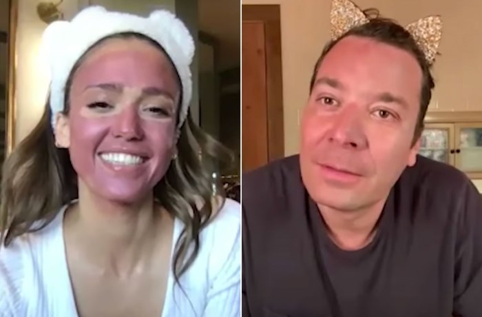 Jessica Alba and Jimmy Fallon Face Mask Together on Zoom