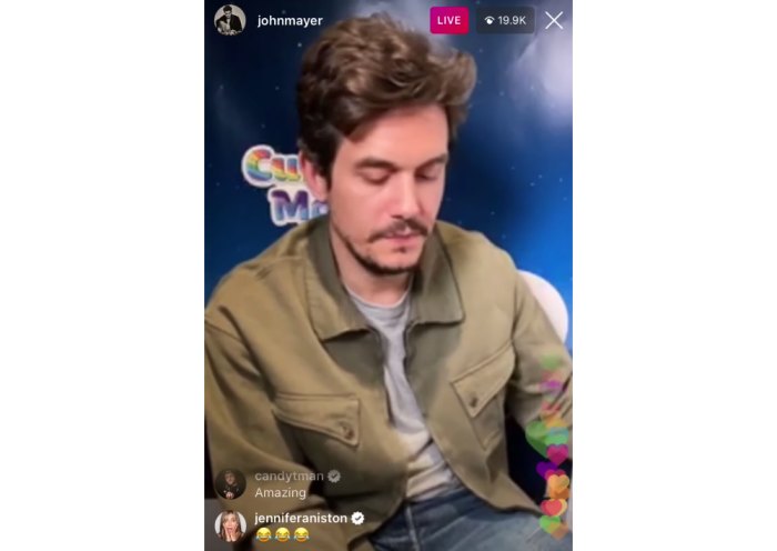 John Mayer Really Made Ex Jennifer Aniston Laugh on Instagram Live