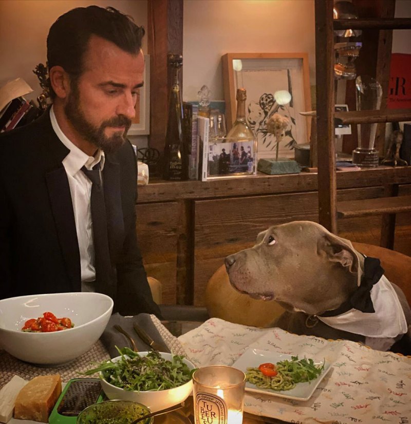 Justin Theroux Meals With Kuma
