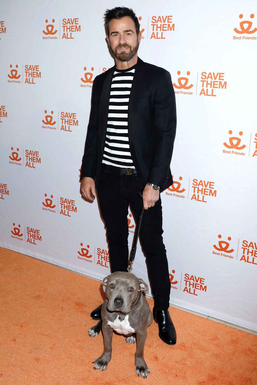 Justin Theroux Shares a Candlelight Pasta Dinner With His Dog Kuma in Quarantine Animal Society Best Friends Benefit