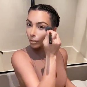 Kim Kardashian Gives Us a WFH Beauty Tutorial