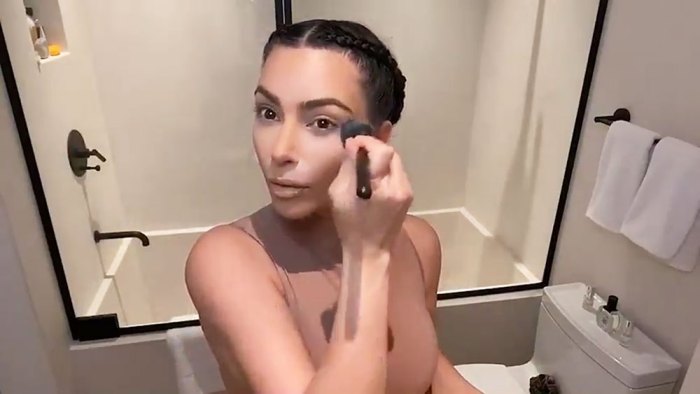 Kim Kardashian Gives Us a WFH Beauty Tutorial