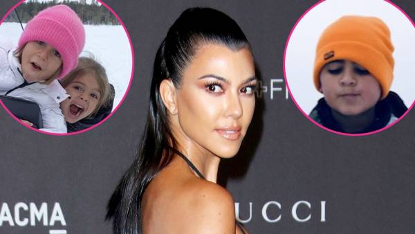 Sweet Siblings Kourtney Kardashian Claps Back at Parenting Police Over Son Hair Kids Vacations More