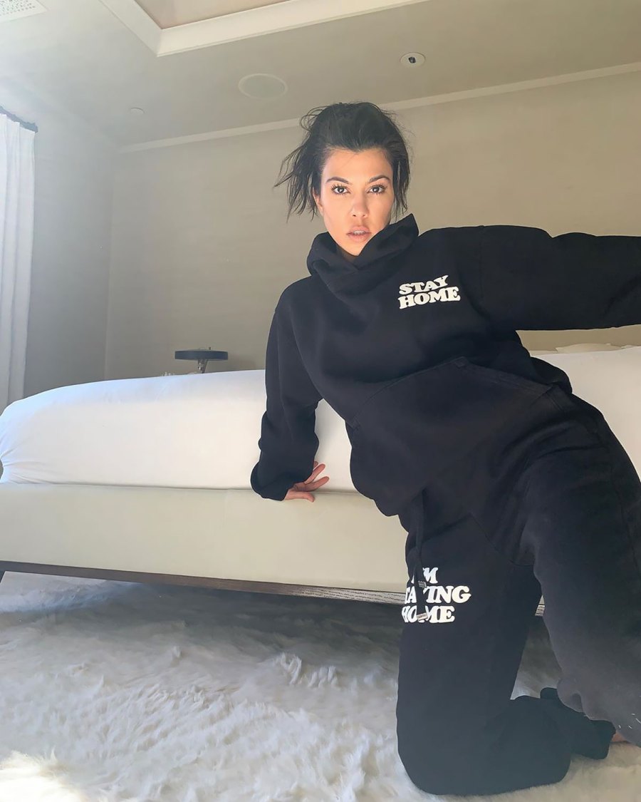 Kourtney Kardashian Wears Ex Scott Disick's 'Stay at Home' Sweats
