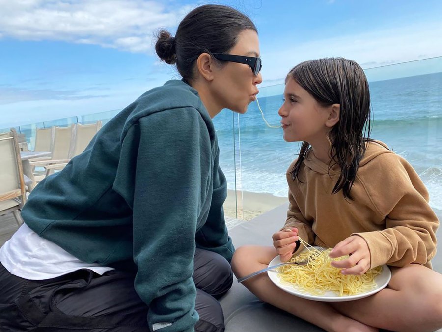 Kourtney Kardashian Twins With Daughter Penelope in Stylish Sweatshirts
