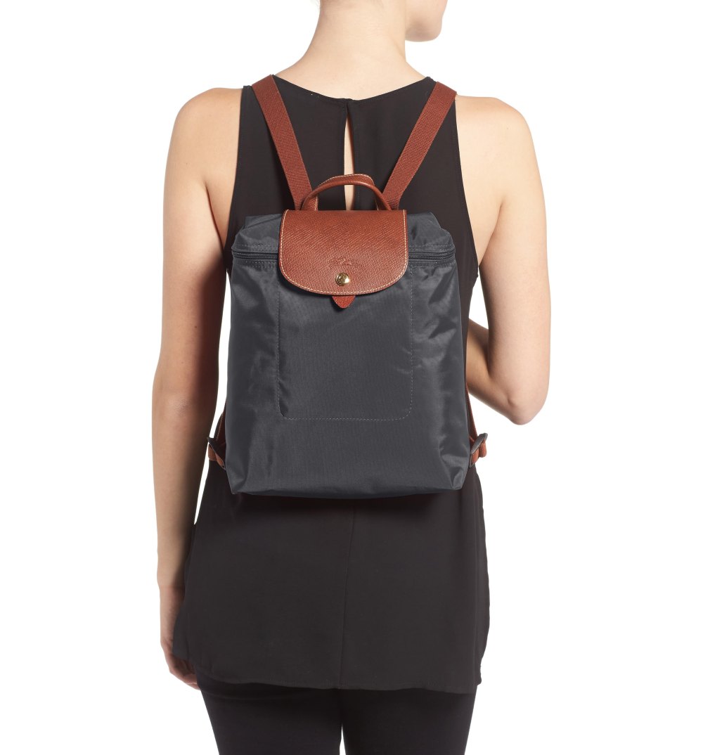 Longchamp Le Pliage Backpack (Gunmetal)