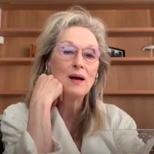 Meryl Streep Drinks in a Bathrobe as She Celebrates Stephen Sondheim Birthday With Audra McDonald Christine Baranski 2