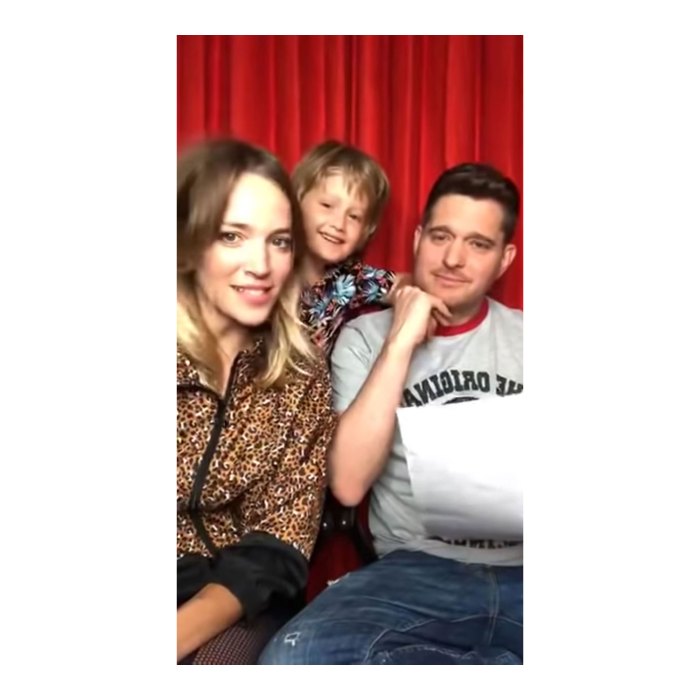 Michael Buble and Luisana Lopilato 6-year-old son Noah stole the show