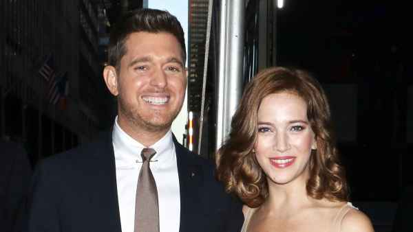 Michael Buble and Luisana Lopilato at an event Michael Bubles Wife Defends Their Marriage After Fans Slam Him for Elbowing Her in New Video