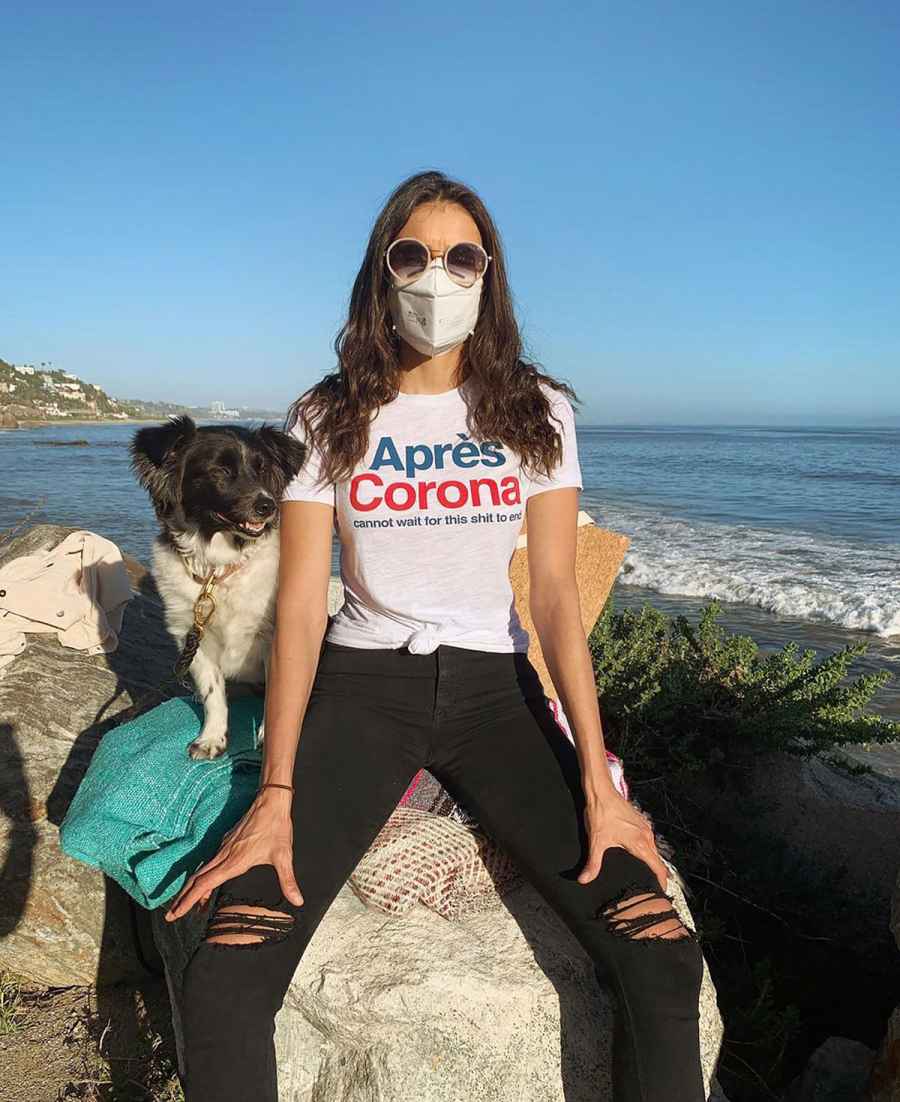 We Kind of Want Nina Dobrev's Quarantine-Approved Tee