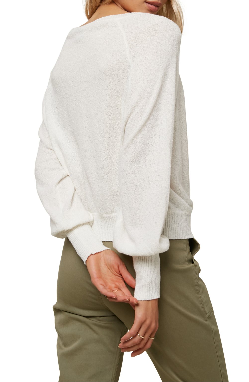 O'Neill Keiki Boat Neck Sweater (Winter White)