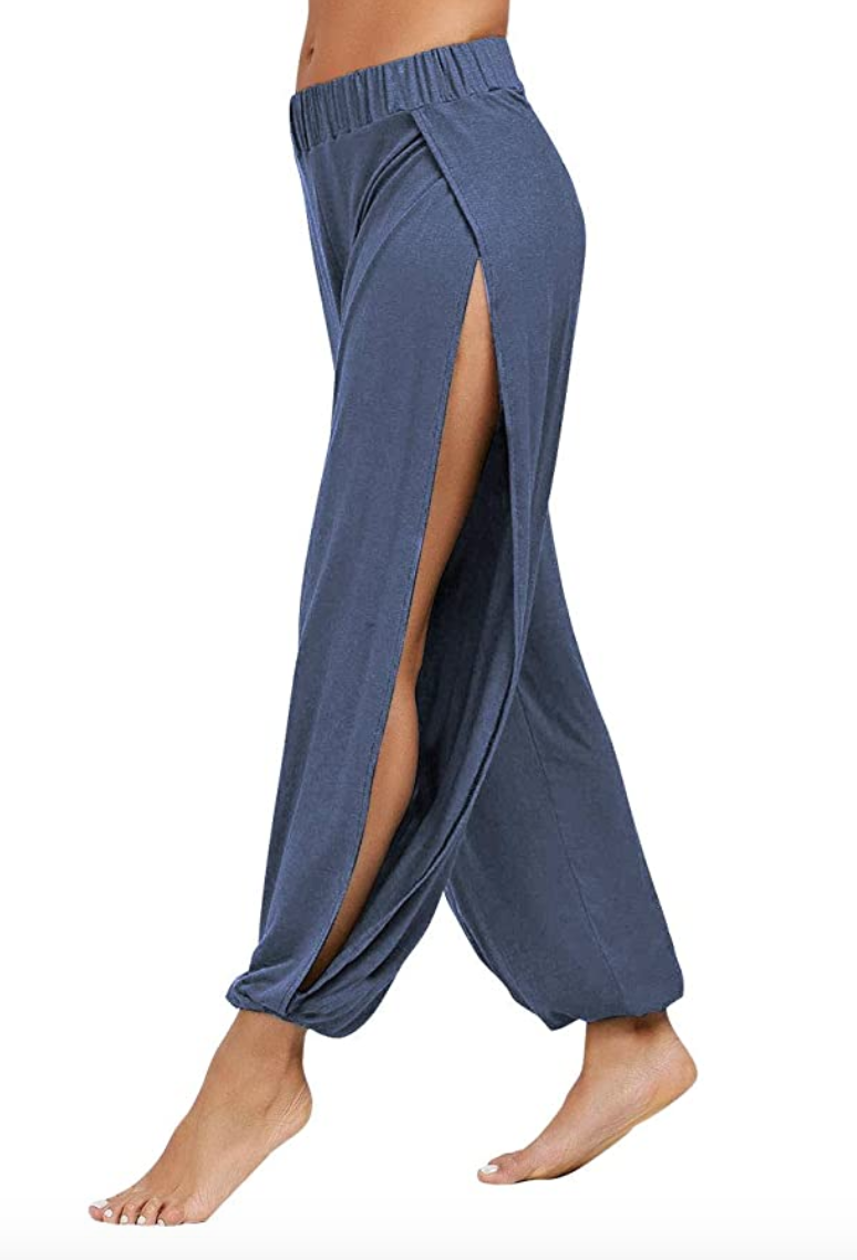 PACBREEZE Women's Yoga Harem Pants (Grey Blue)