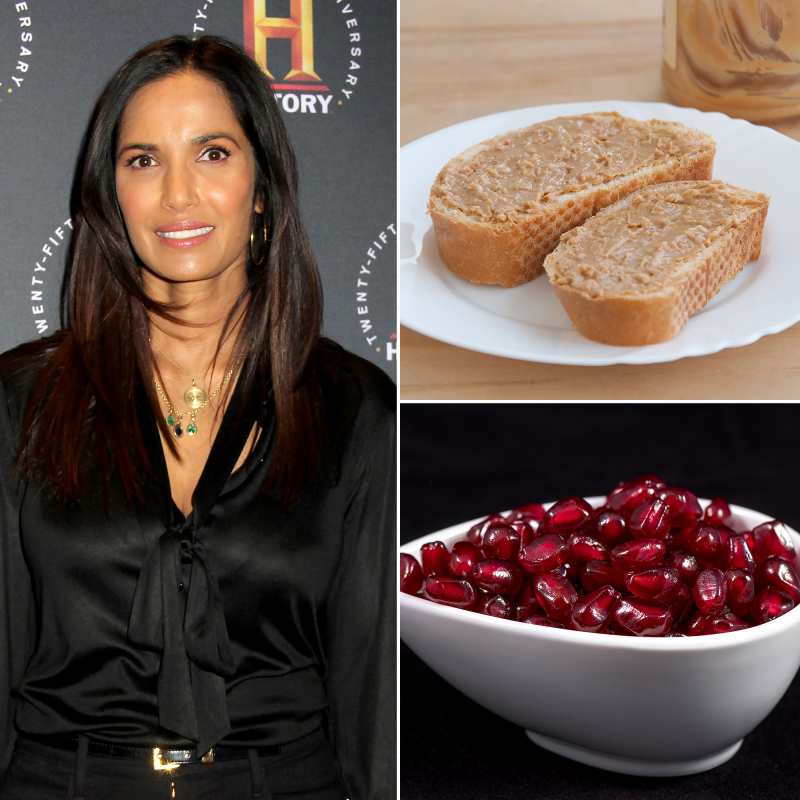 Padma Lakshmi Loves Sourdough Toast With Peanut Butter and Pomegranate Seeds