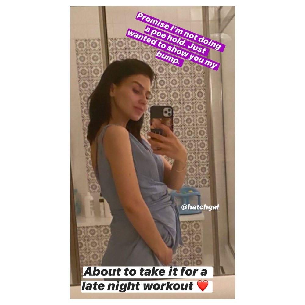 Pregnant Hilaria Baldwin Shows Baby Bump Instagram