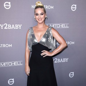 Pregnant Katy Perry Dresses Baby Bump in Easter Bunny Onesie Baby2Baby Gala Wearing Prada